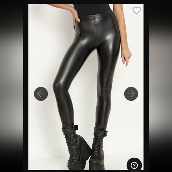 Blackmilk Pants - Blackmilk Roamer Warm Leggings Vegan Leather, Limited, Small